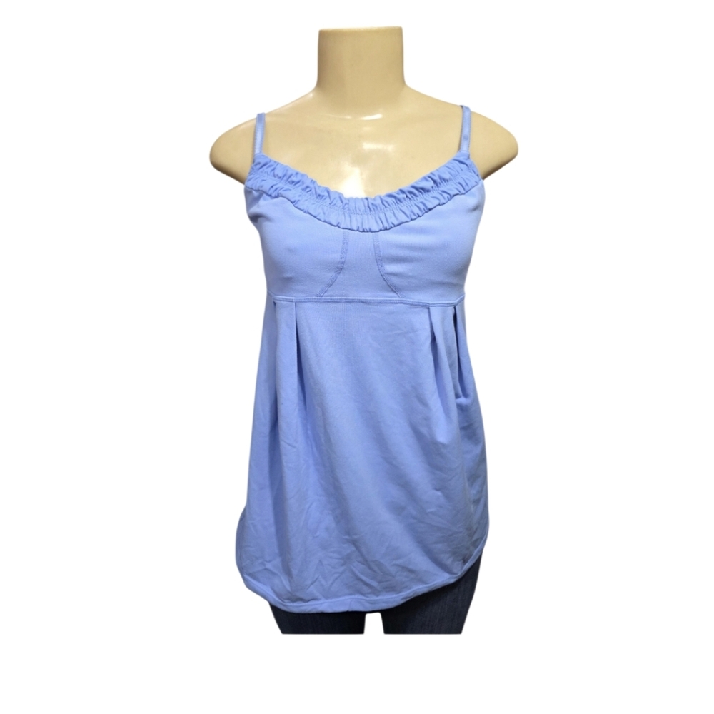 Lululemon Ruched Debut Tank Top Athletic Sleeveless Blue Size 8